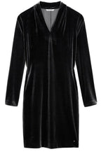 Black Velvet Long Sleeve Dress