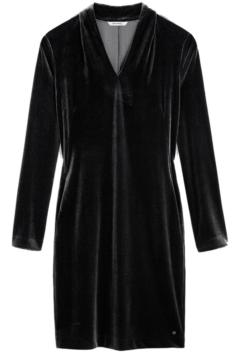 Black Velvet Long Sleeve Dress