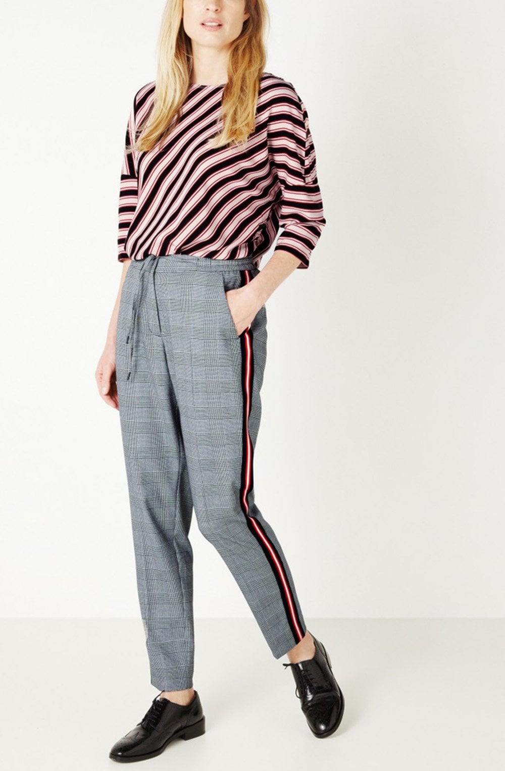 Black & White Check Trousers