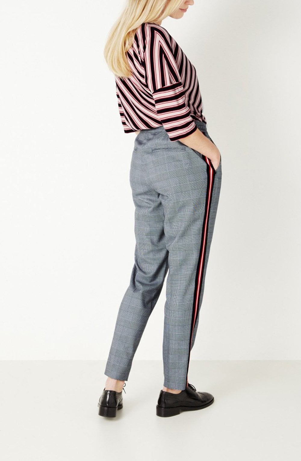 Black & White Check Trousers