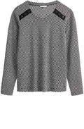 Black & White Embossed Top