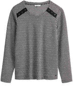Black & White Embossed Top