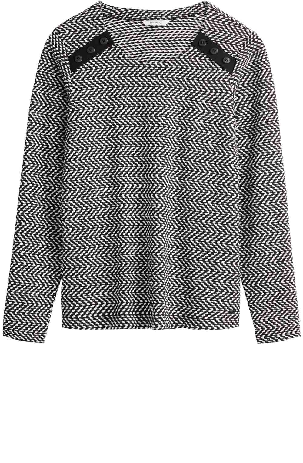 Black & White Embossed Top
