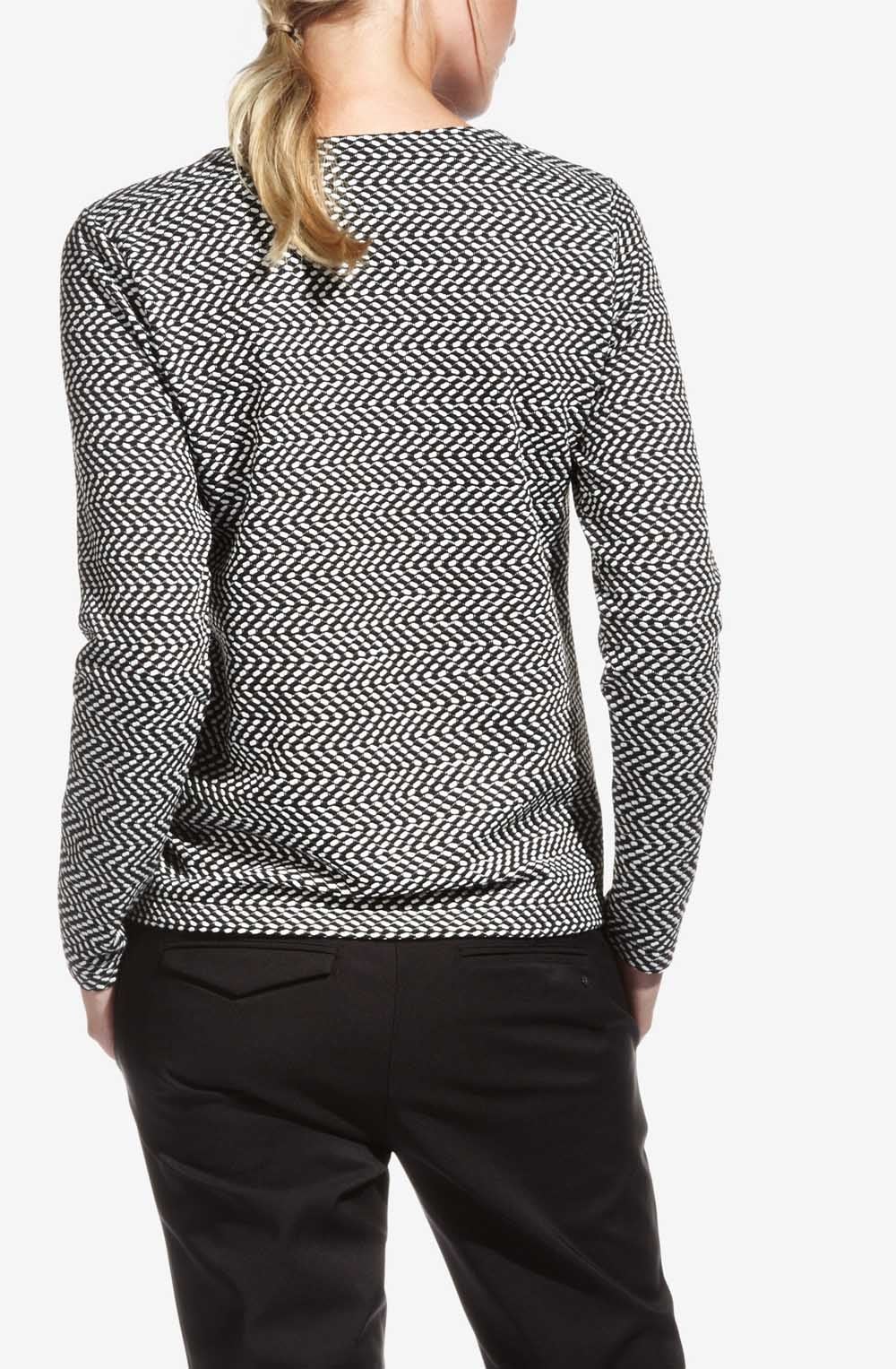 Black & White Embossed Top