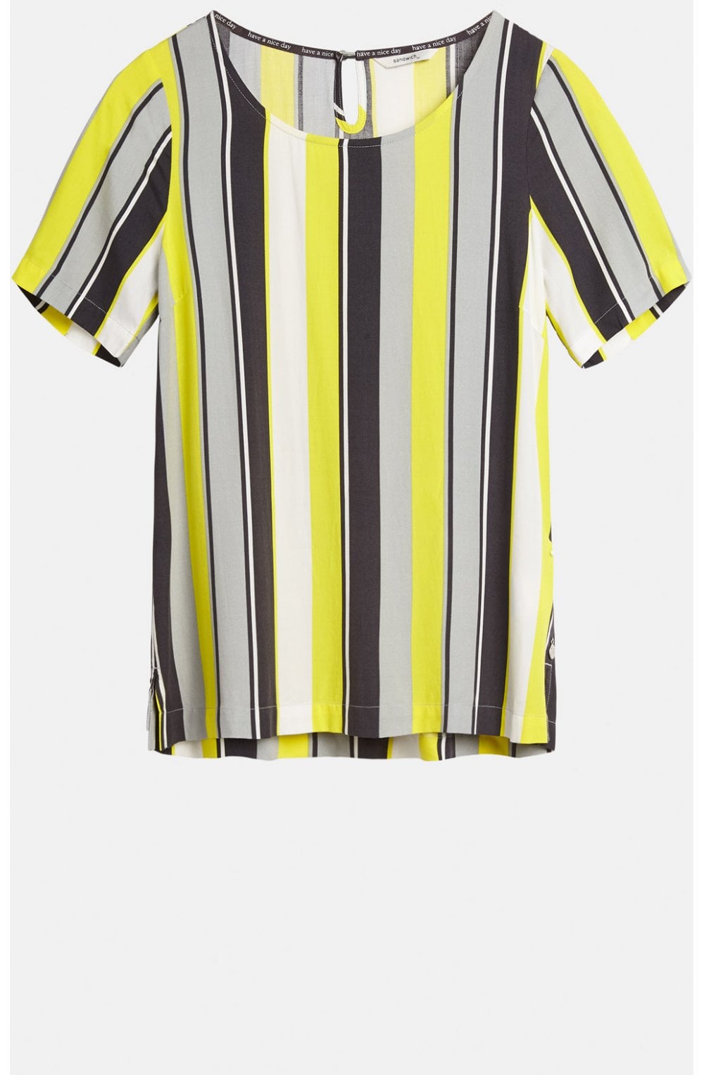 Blazing Yellow Striped Blouse