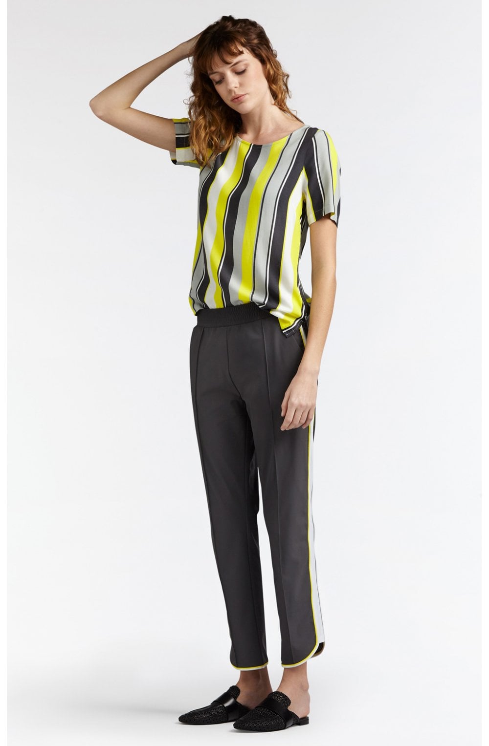 Blazing Yellow Striped Blouse