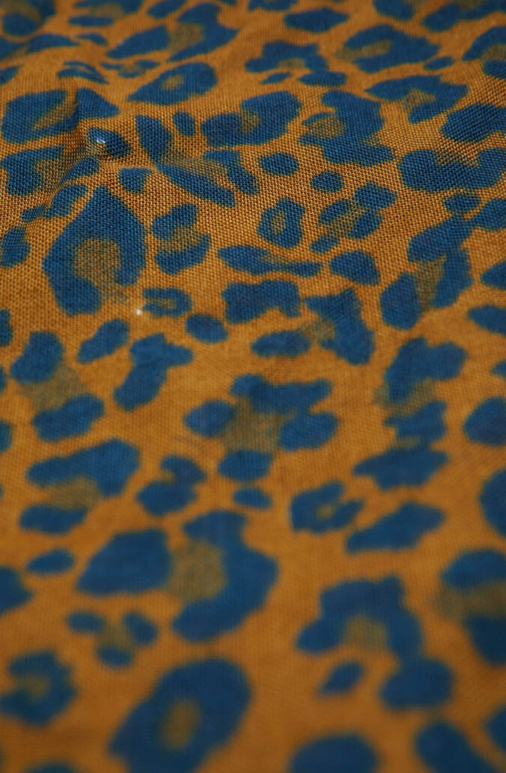 Blue And Brown Leopard Print Scarf