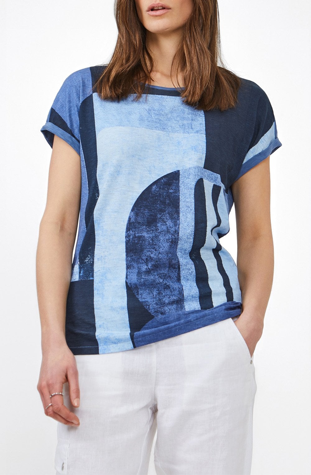 Blue Bold Design T Shirt