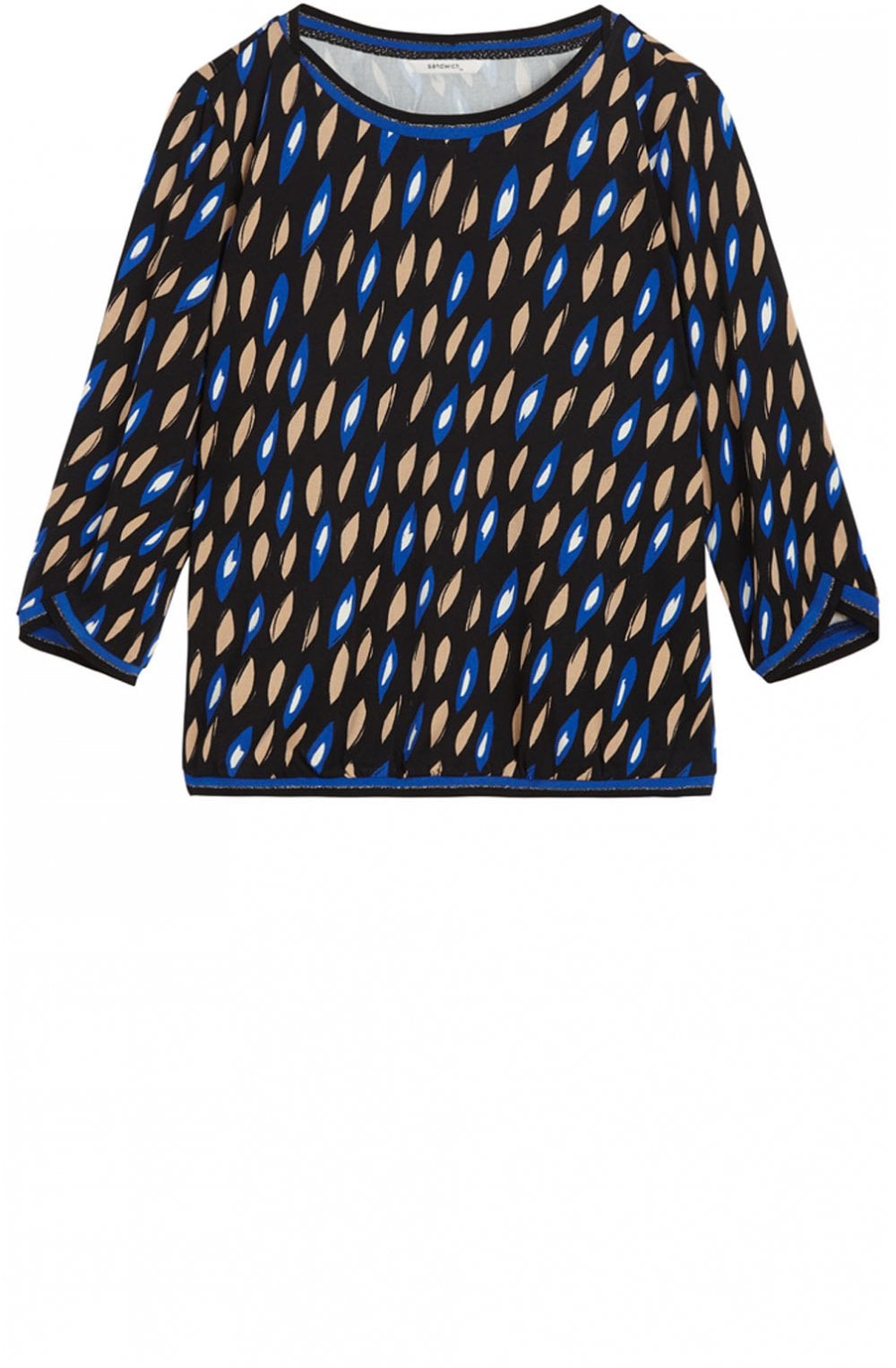 Blue Bold Print Blouse