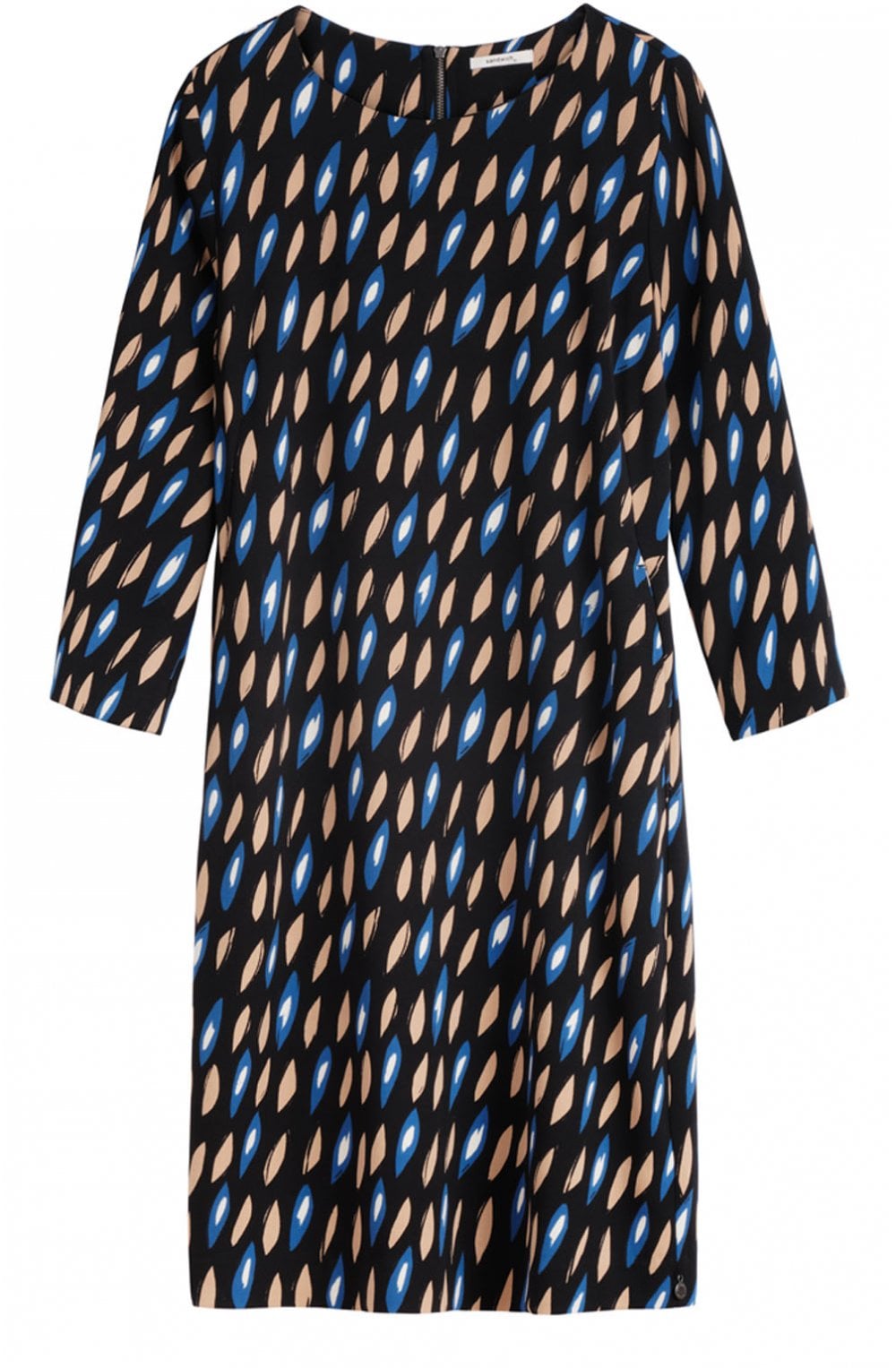 Blue Bold Print Dress