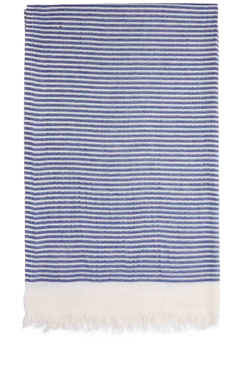 Blue & Cream Striped Scarf