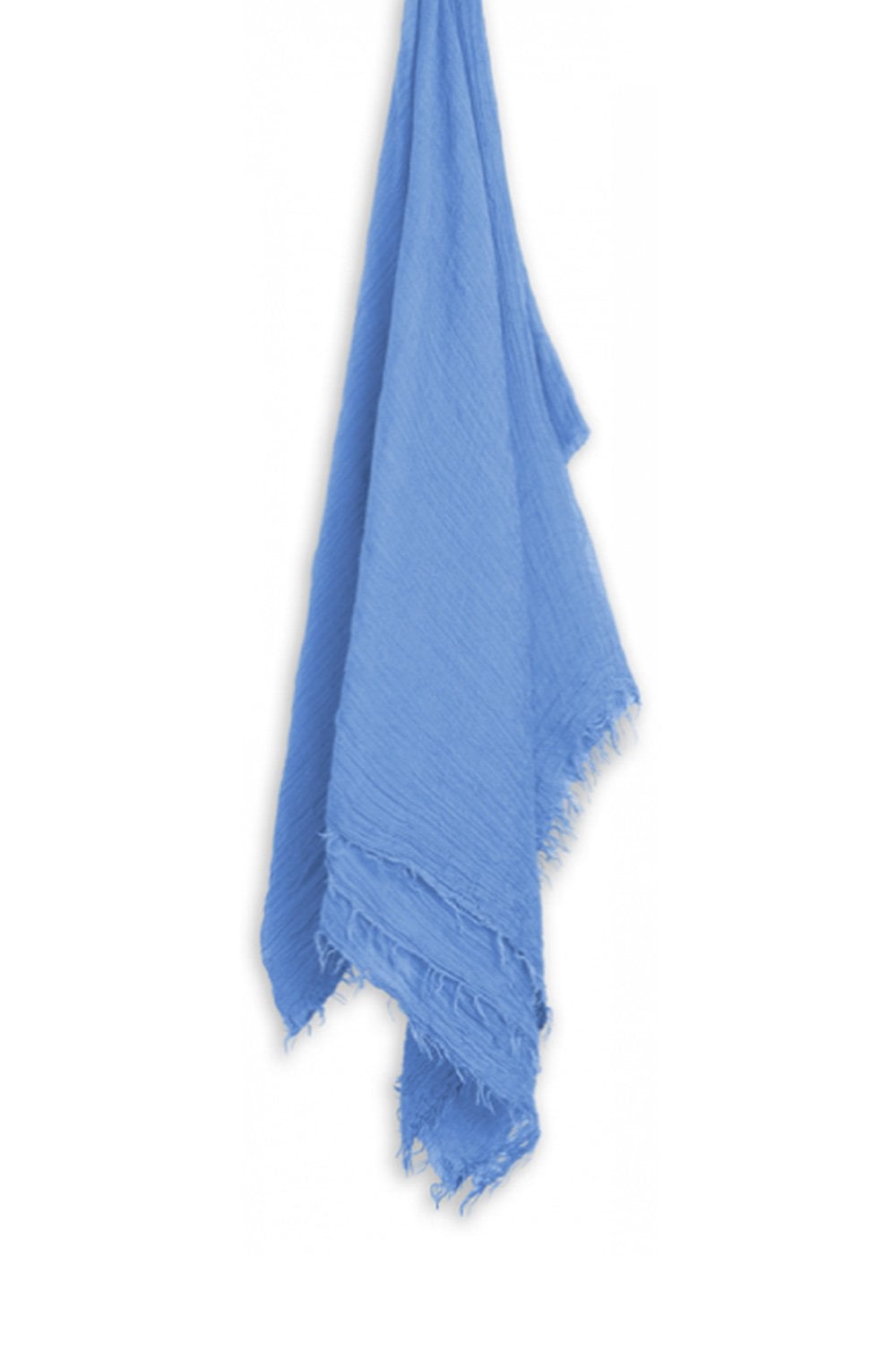 Blue Crinkle Effect Scarf