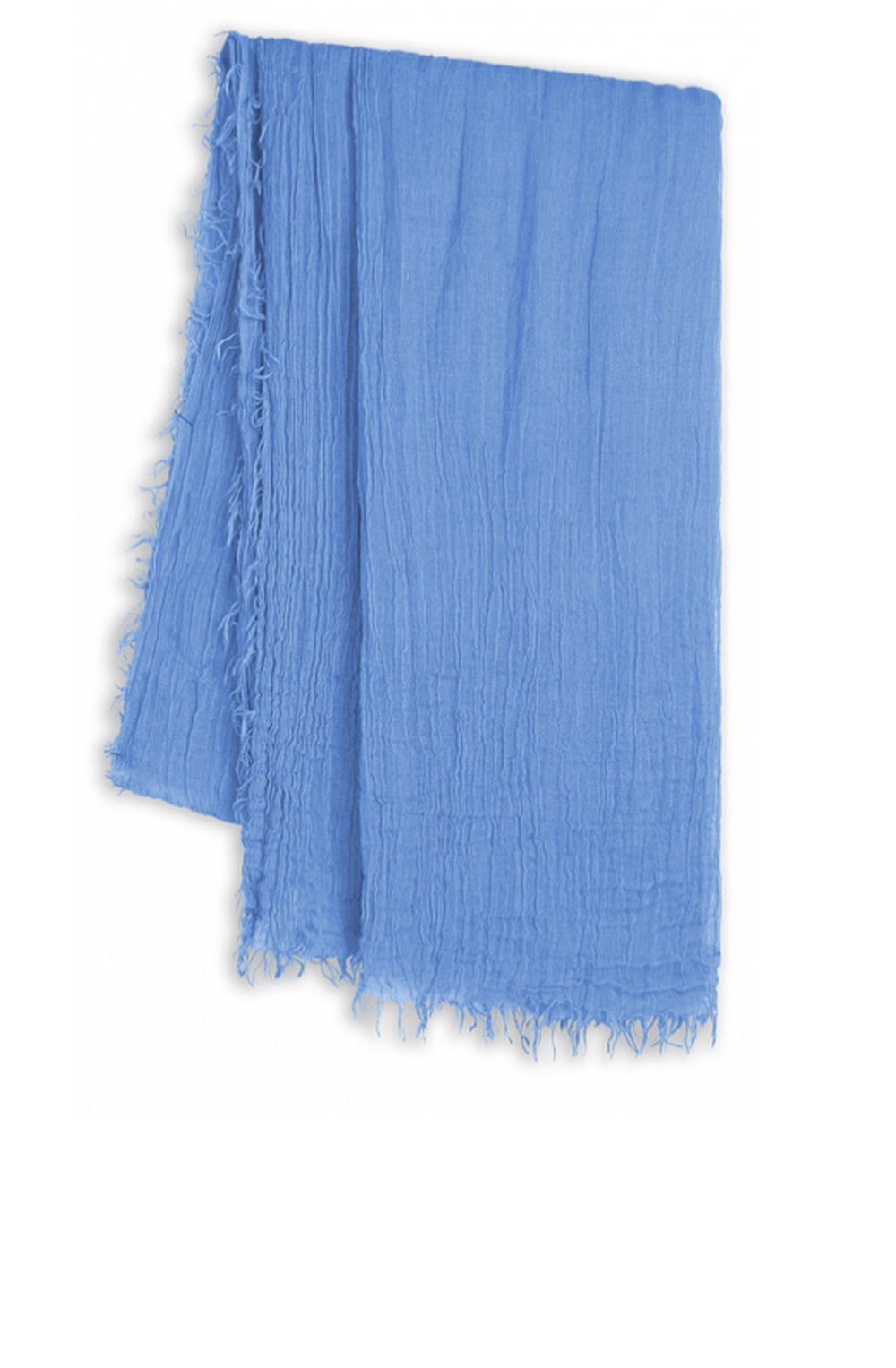 Blue Crinkle Effect Scarf