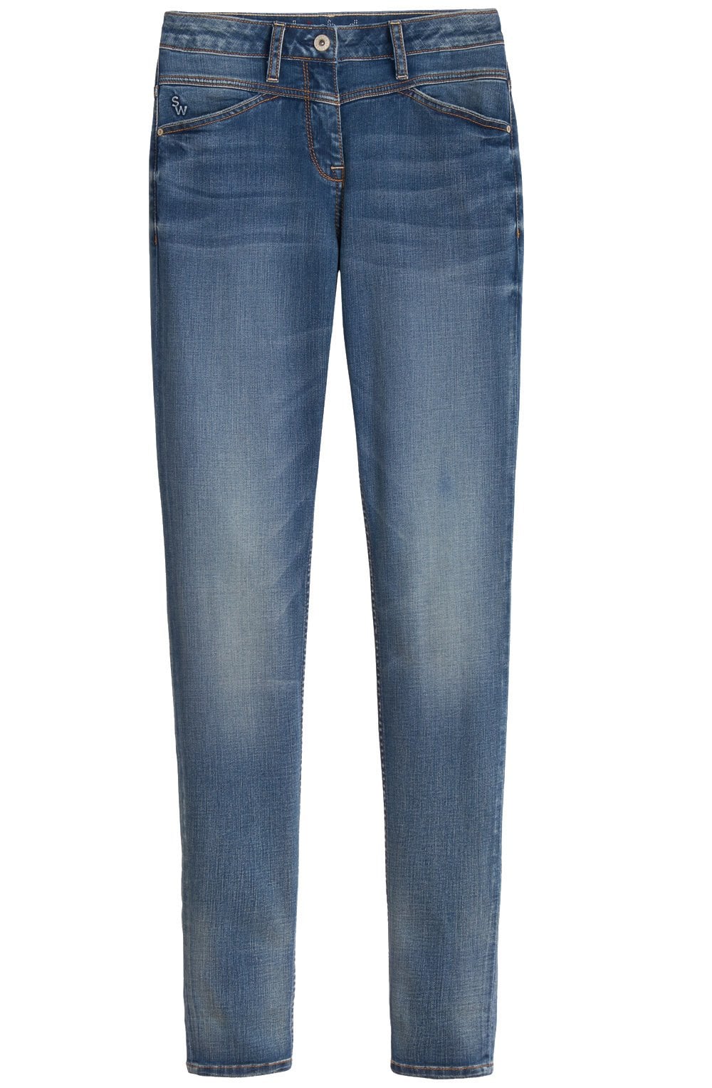 Blue Denim Slim Leg Jeans