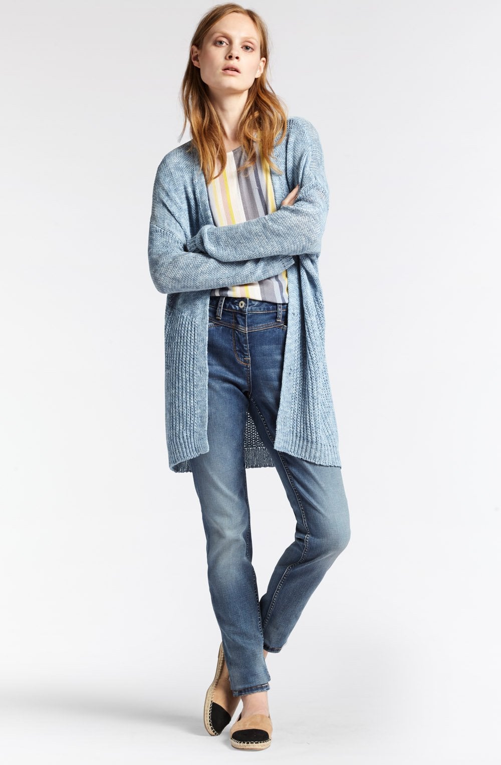 Blue Denim Slim Leg Jeans