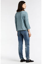 Blue Denim Striped Detailed Jeans