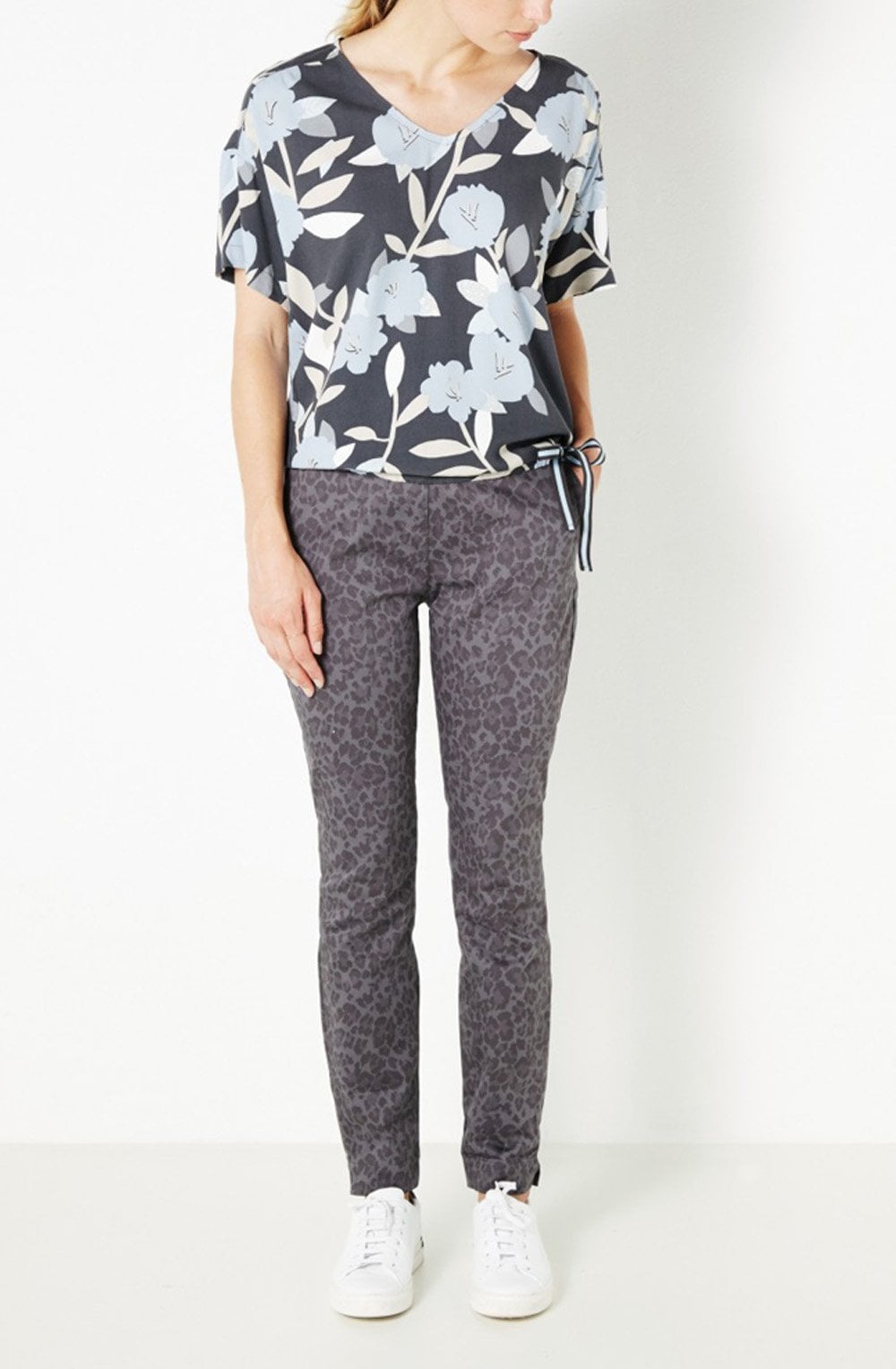 Blue Floral Blouse