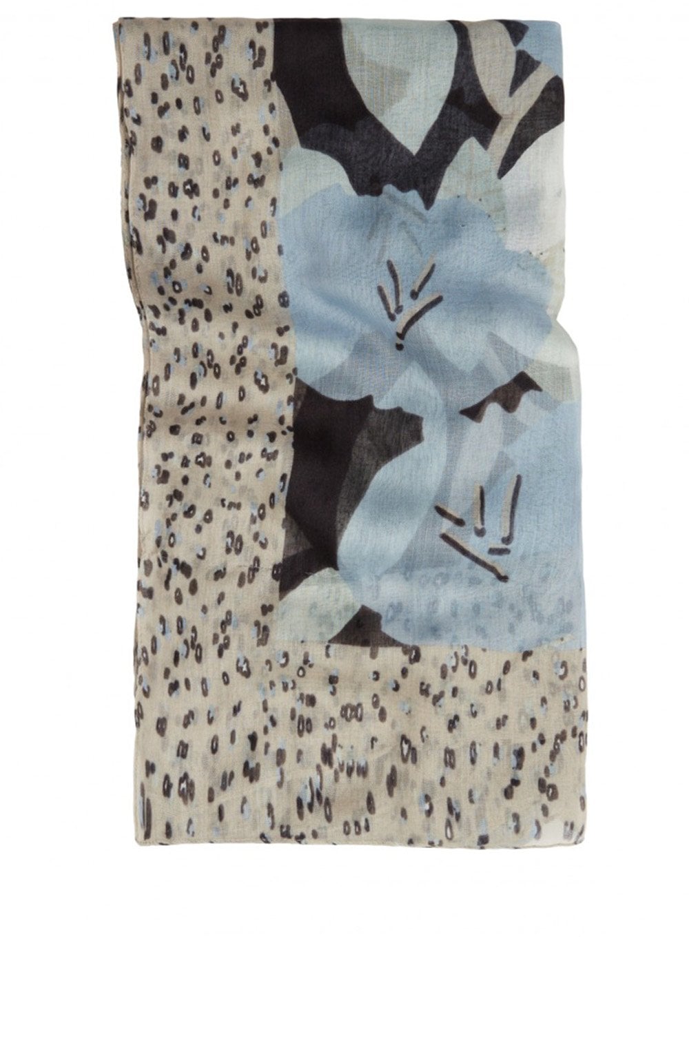 Blue Fog Patterned Scarf