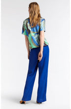 Blue & Green Bold Print Blouse