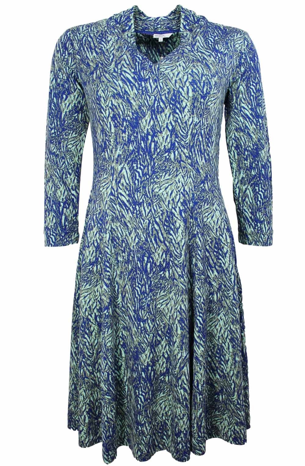 Blue & Green Patterned Dress