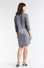 Blue Grey Linen Shift Dress