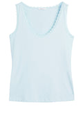 Blue Haze Lace Edged Top