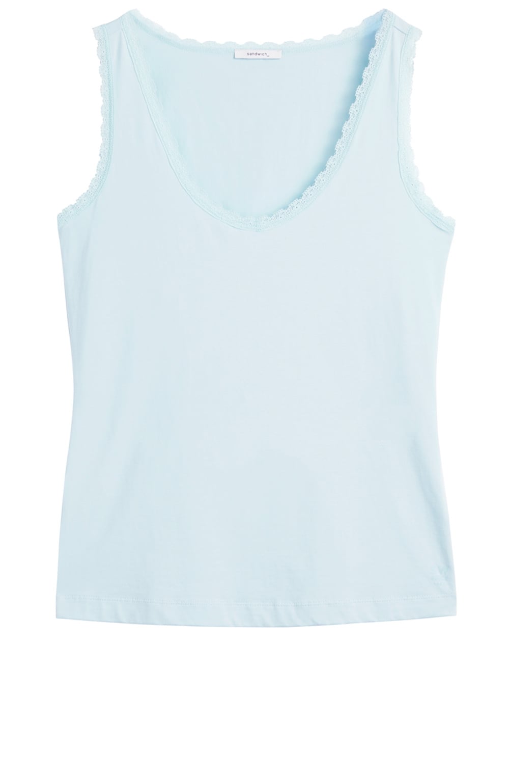 Blue Haze Lace Edged Top