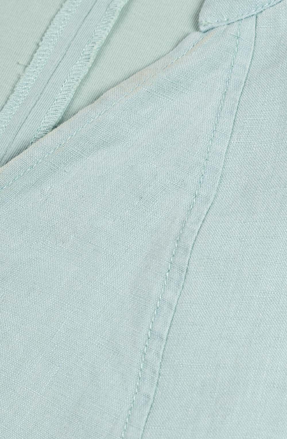 Blue Haze Linen and Contrast Jersey Dress