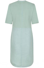 Blue Haze Linen and Contrast Jersey Dress