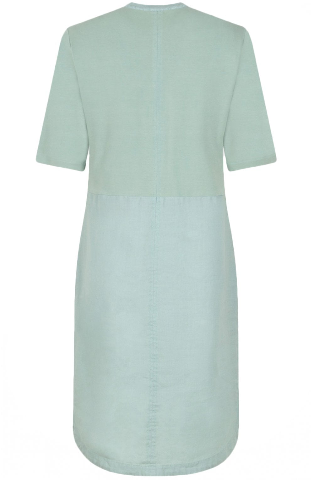 Blue Haze Linen and Contrast Jersey Dress
