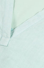 Blue Haze Tie Detail Linen Top