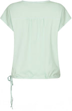 Blue Haze Tie Detail Linen Top