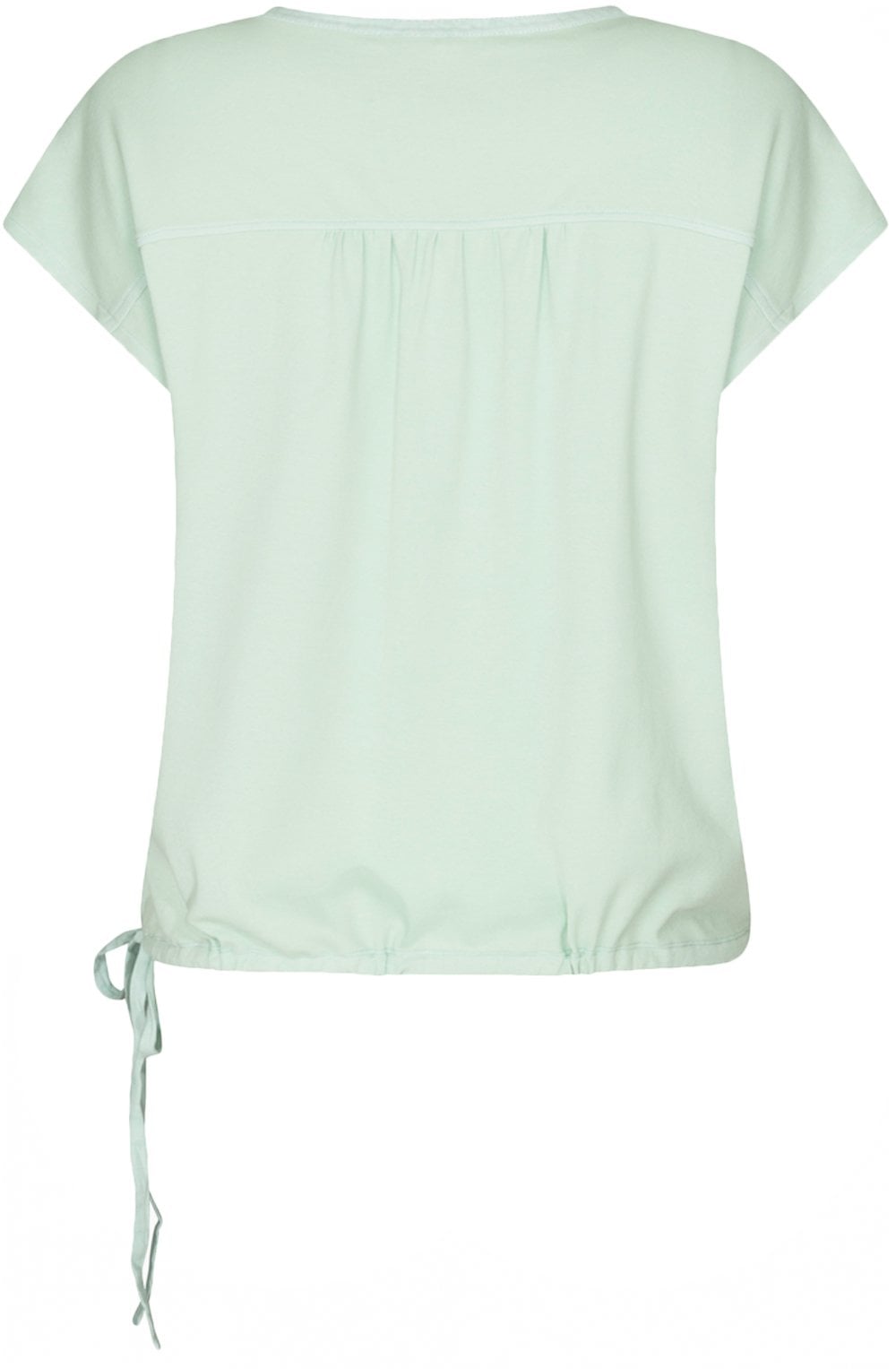 Blue Haze Tie Detail Linen Top