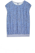 Blue Patterned Blouse
