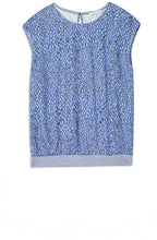 Blue Patterned Blouse