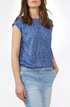 Blue Patterned Blouse