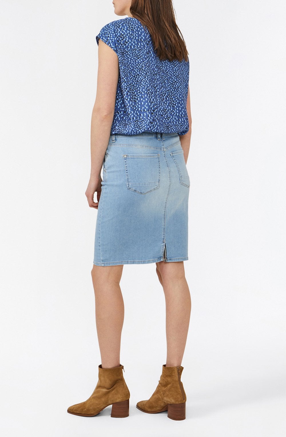 Blue Patterned Blouse