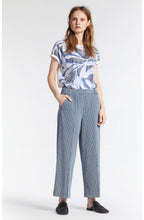 Blue Patterned Front T Shirt