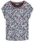 Blue Patterned T Shirt