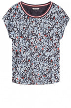 Blue Patterned T Shirt
