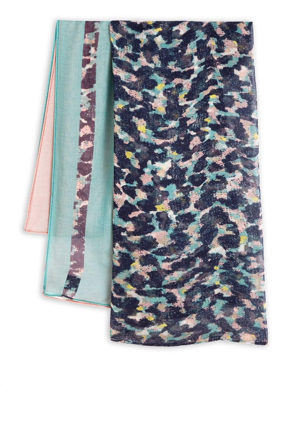 Blue & Pink Patterned Scarf