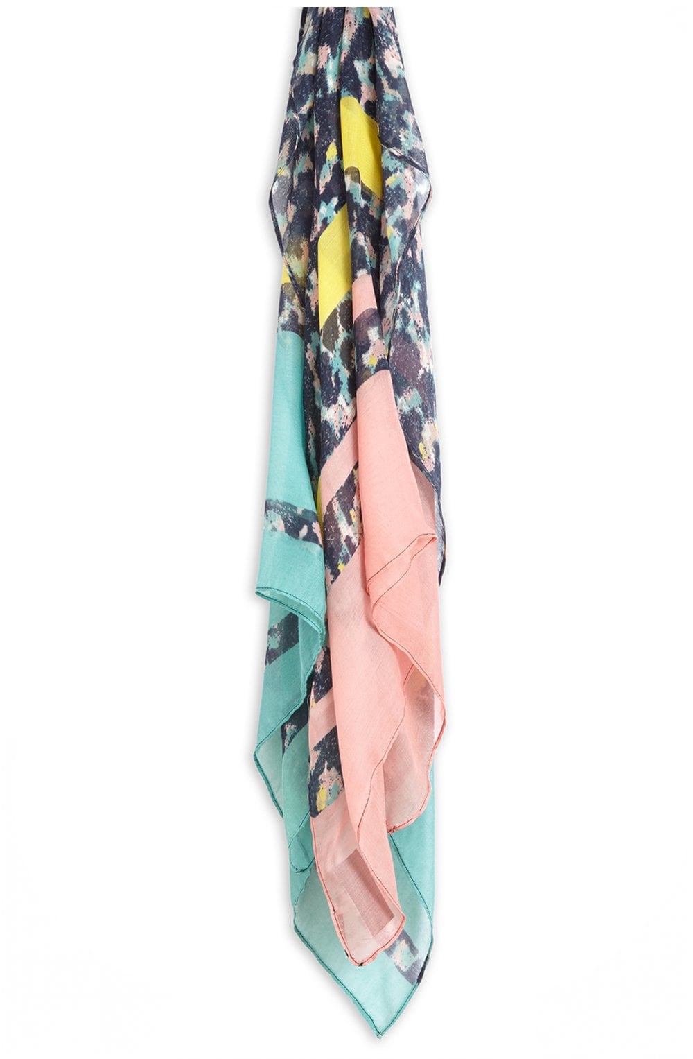 Blue & Pink Patterned Scarf