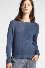 Blue Ribbed Knit Jumper