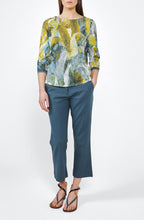 Blue Shadow Patterned Top