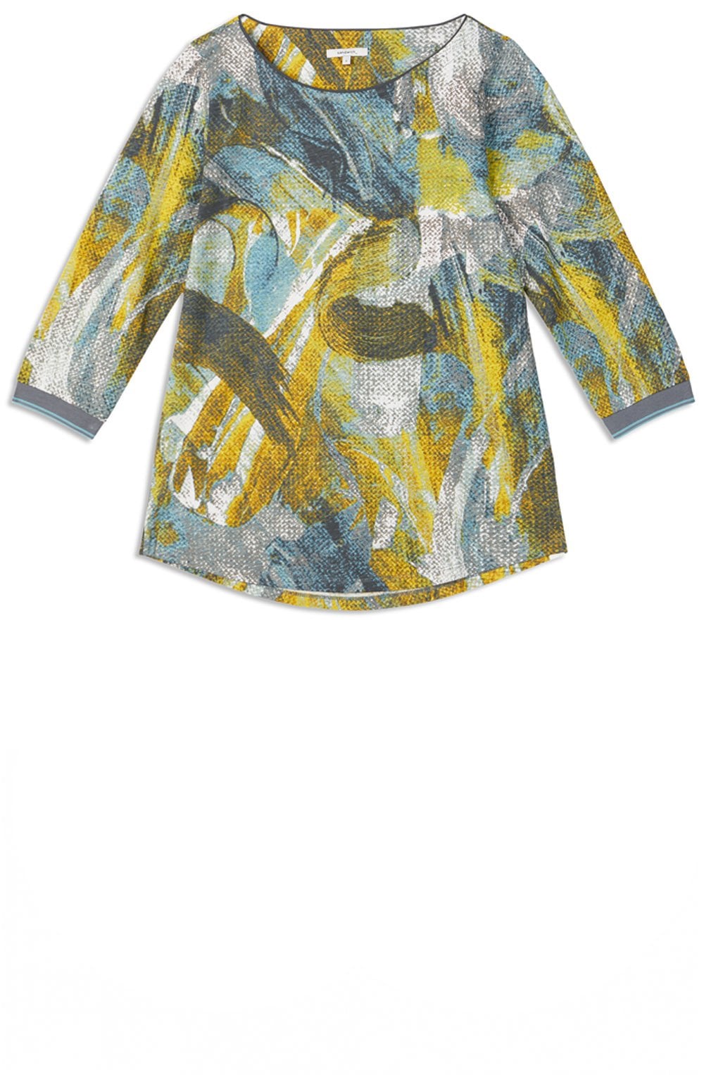 Blue Shadow Patterned Top