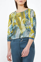 Blue Shadow Patterned Top