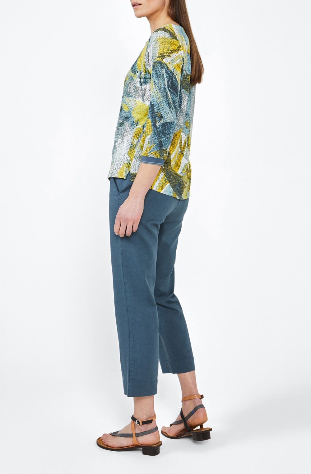 Blue Shadow Patterned Top