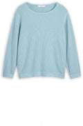 Blue Textured Rib Jumper