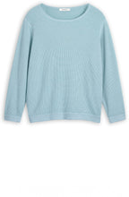 Blue Textured Rib Jumper