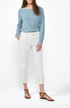 Blue Textured Rib Jumper